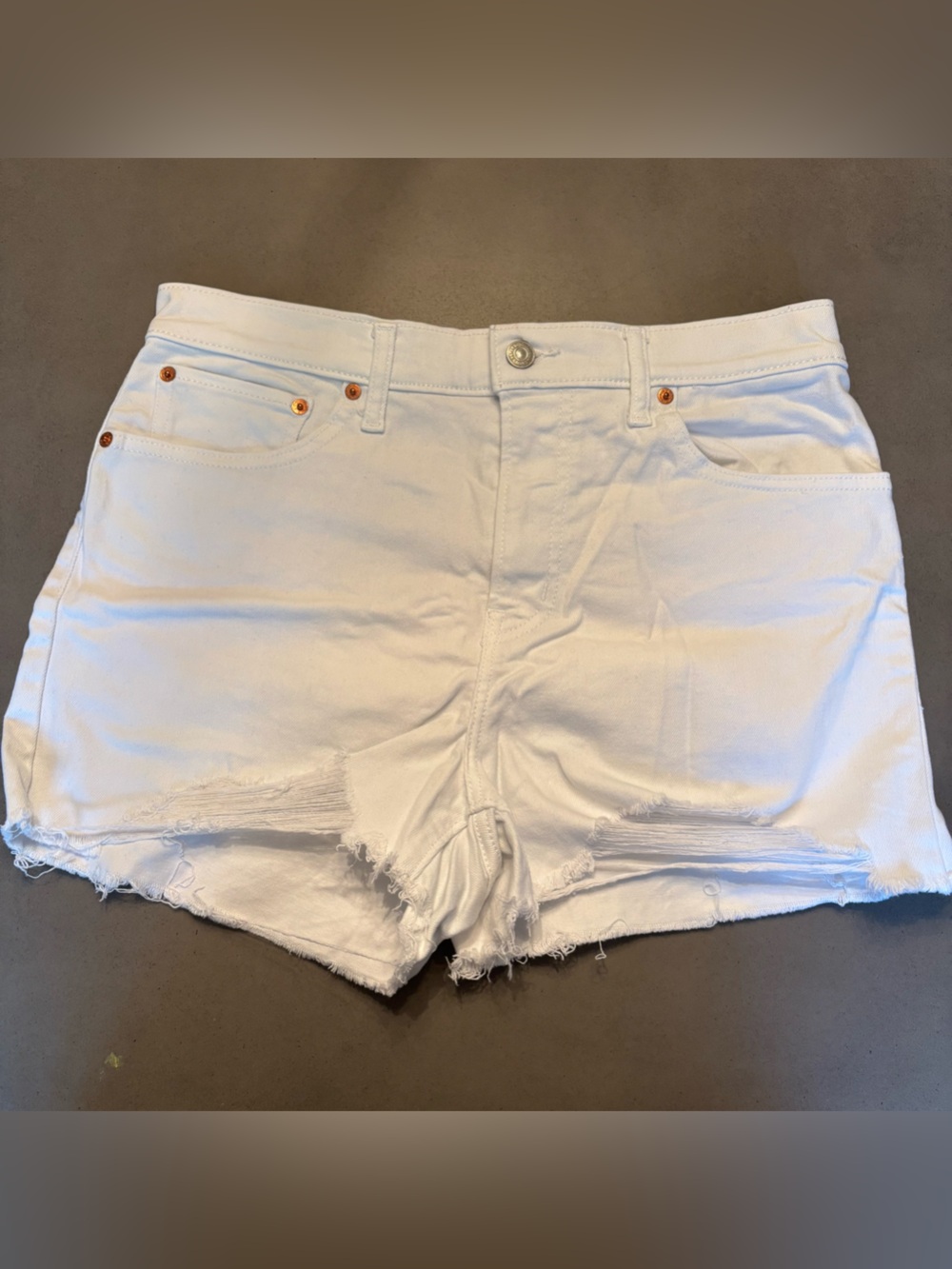 Levi Strauss & Co. white jean shorts
